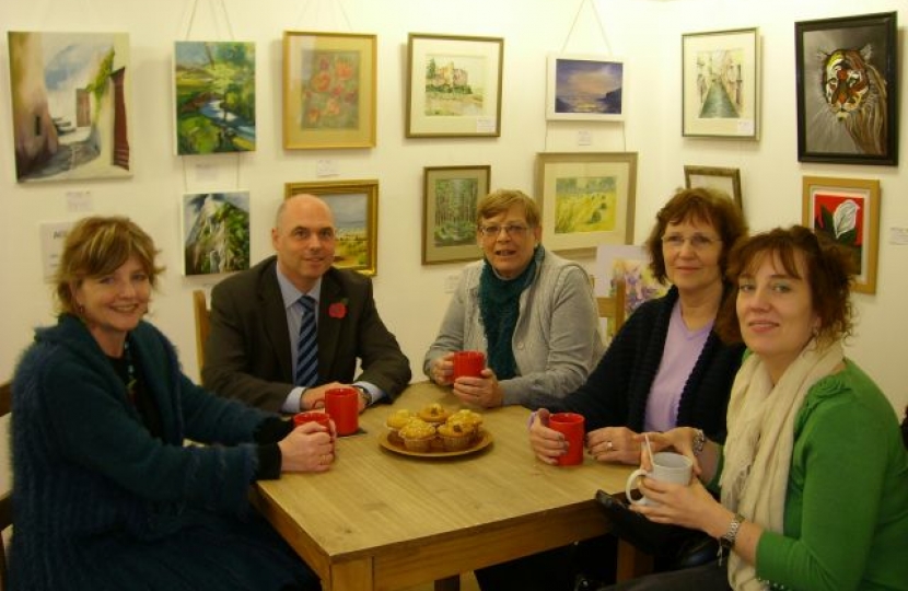Assembly Member Paul Davies recently visited the new Age Concern Pembrokeshire 'A Work of Art' Gallery and Centre
